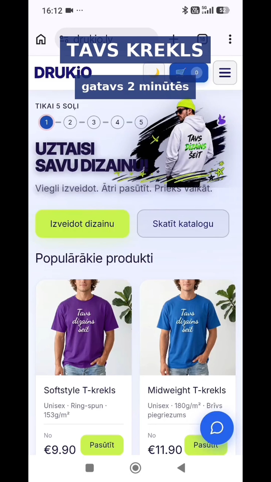DRUKiO Facebook ad: DRUKiO, Make your design | Custom apparel printing in Riga
