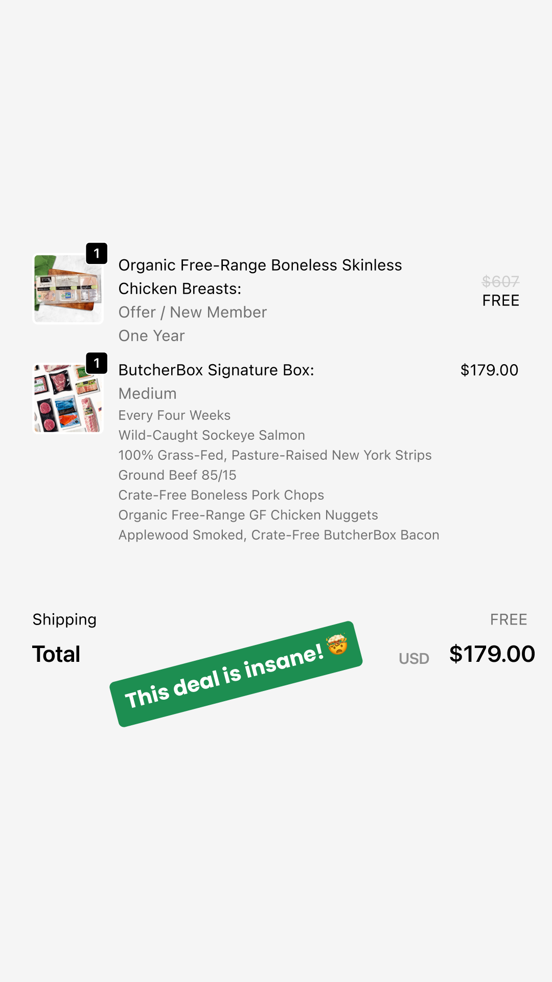 ButcherBox Facebook ad