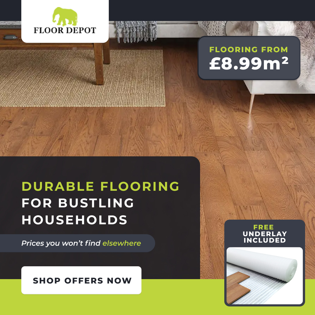 Floor Depot UK Facebook ad from Jul 20, 2026