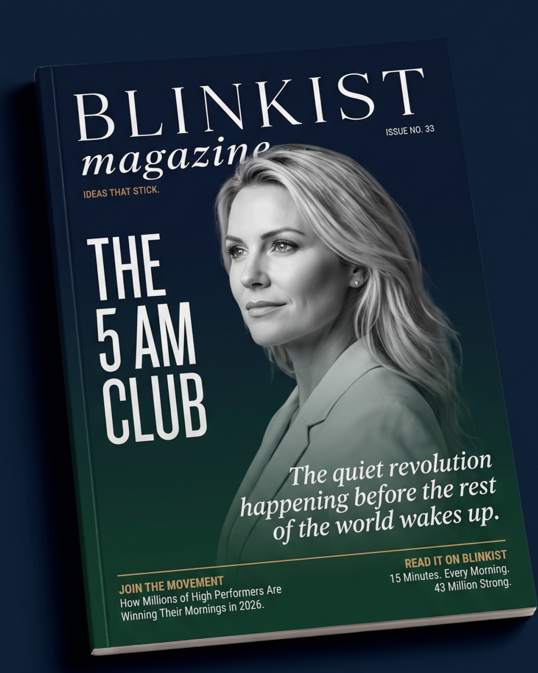 Blinkist Facebook ad: Thousands Swear By The 5 AM Club Morning Routine. I Tried…