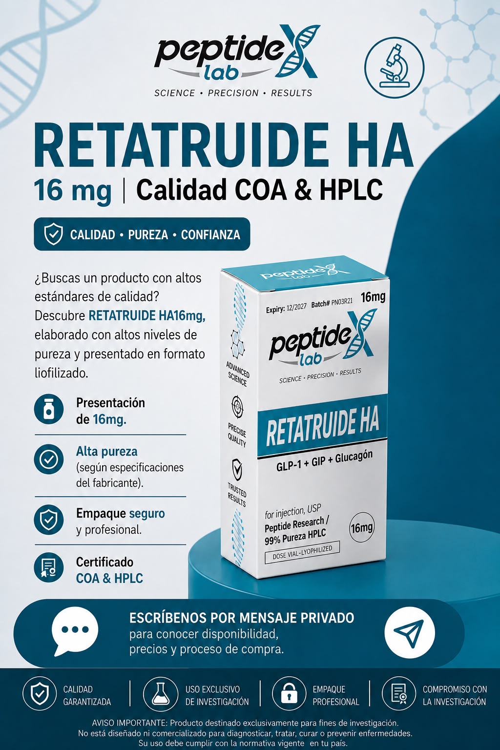 Peptidex Colombia Facebook ad from Jul 27, 2026