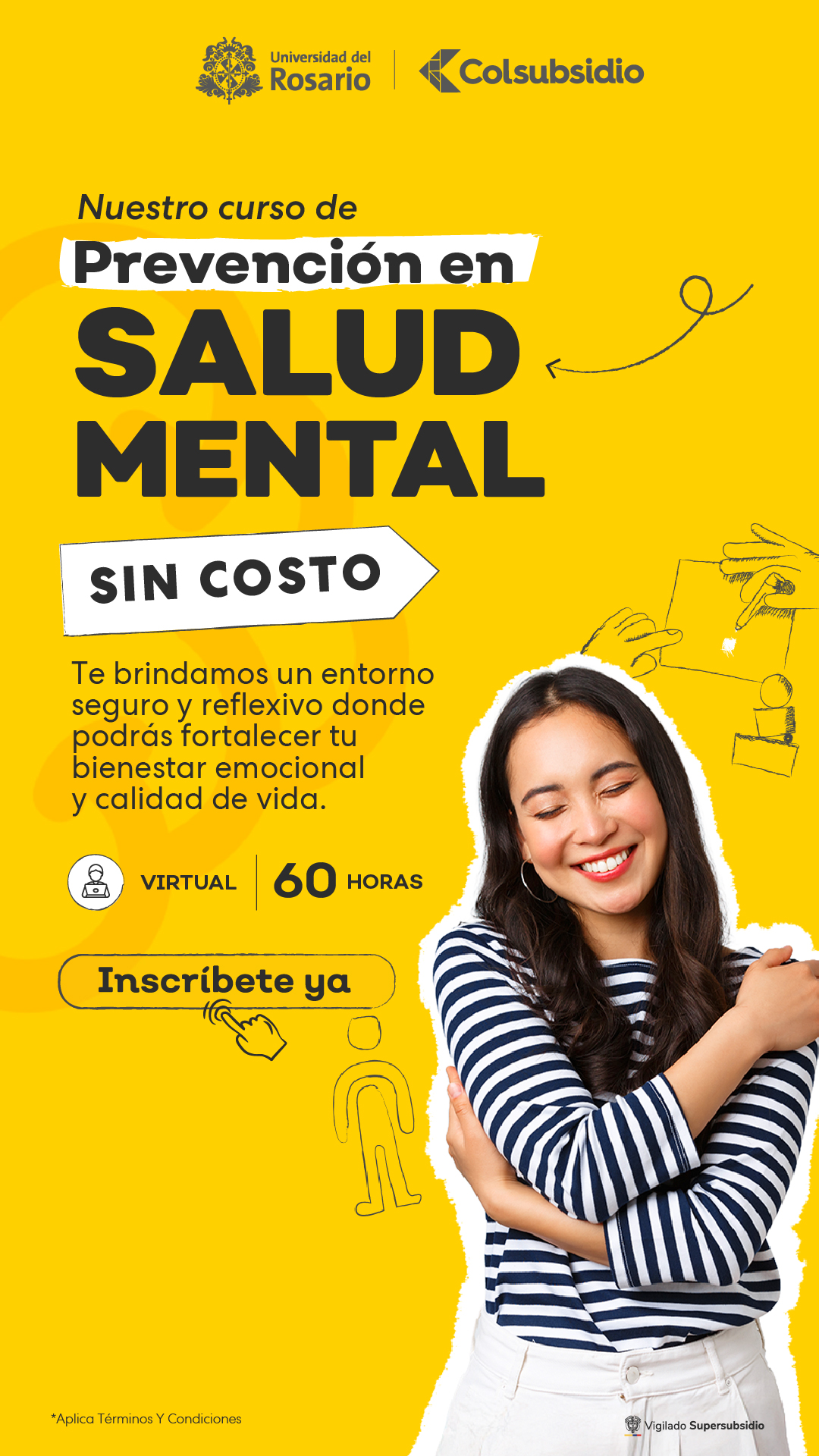 Colsubsidio Facebook ad: Curso de Prevención en Salud Mental
