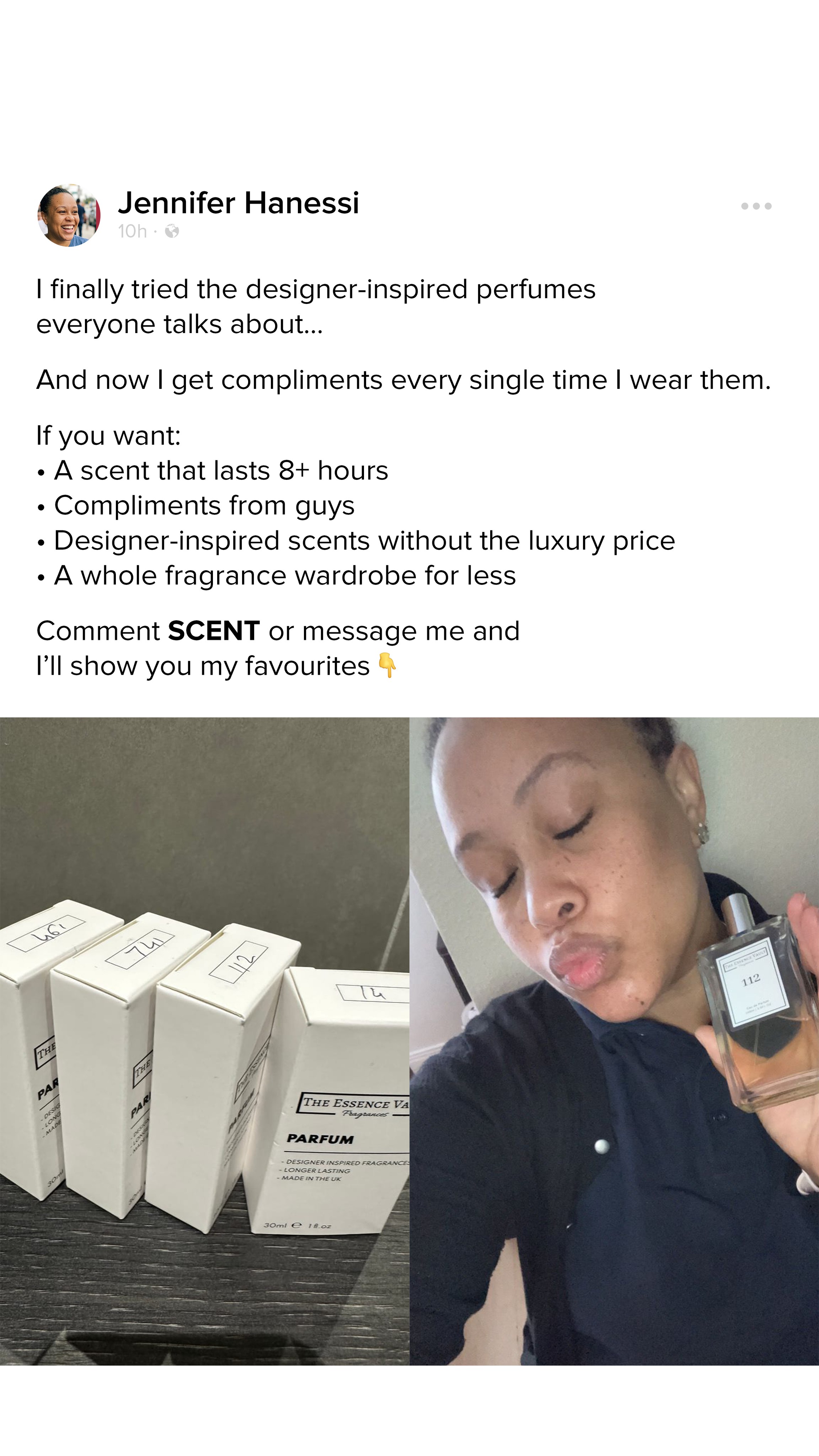 The Essence Vault Facebook ad