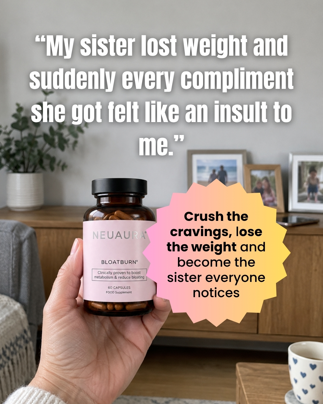 Neuaura Facebook ad: Beat Bloat in 60 Minutes