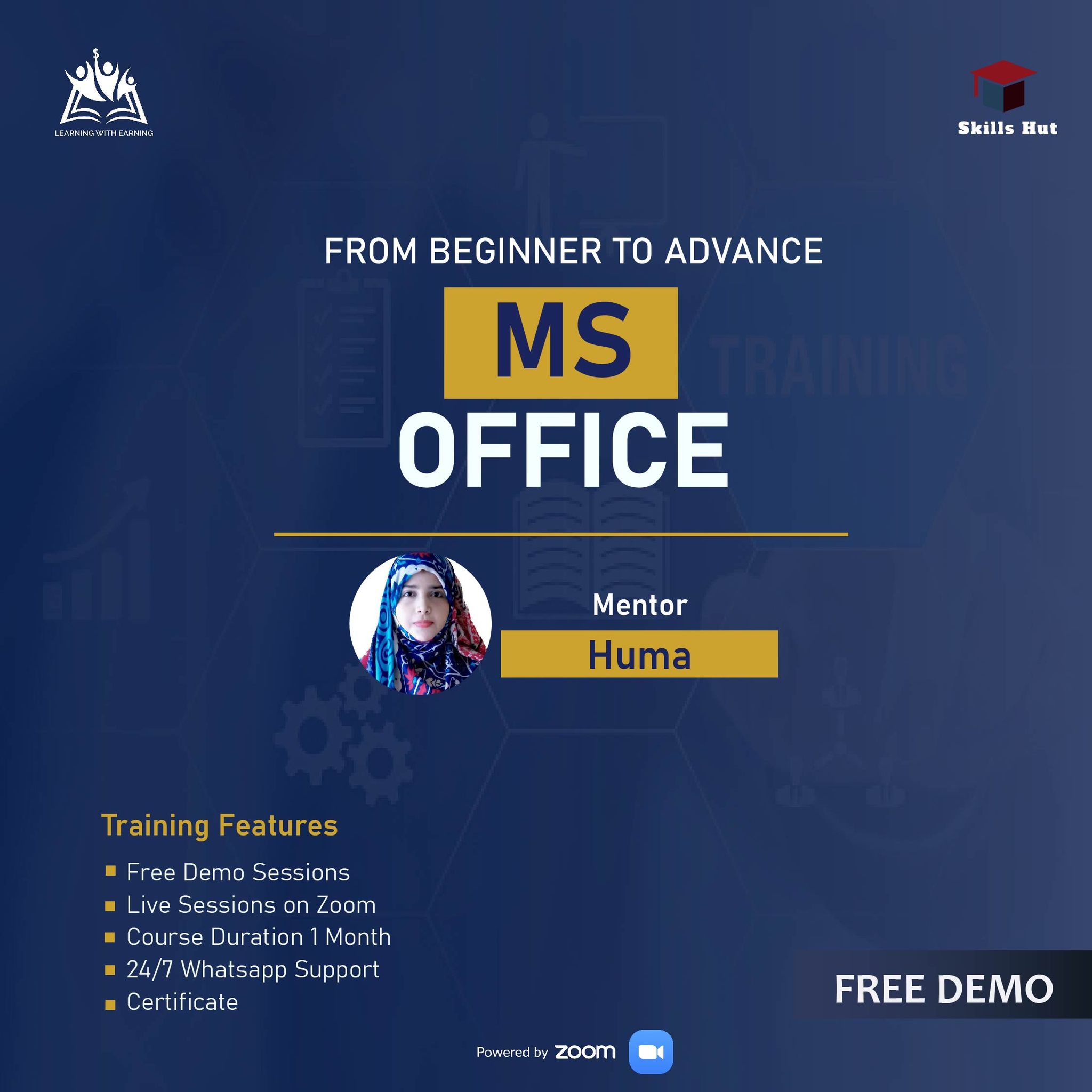 Skills Hut Facebook ad: Digital Skill Courses Live Online is a highly…