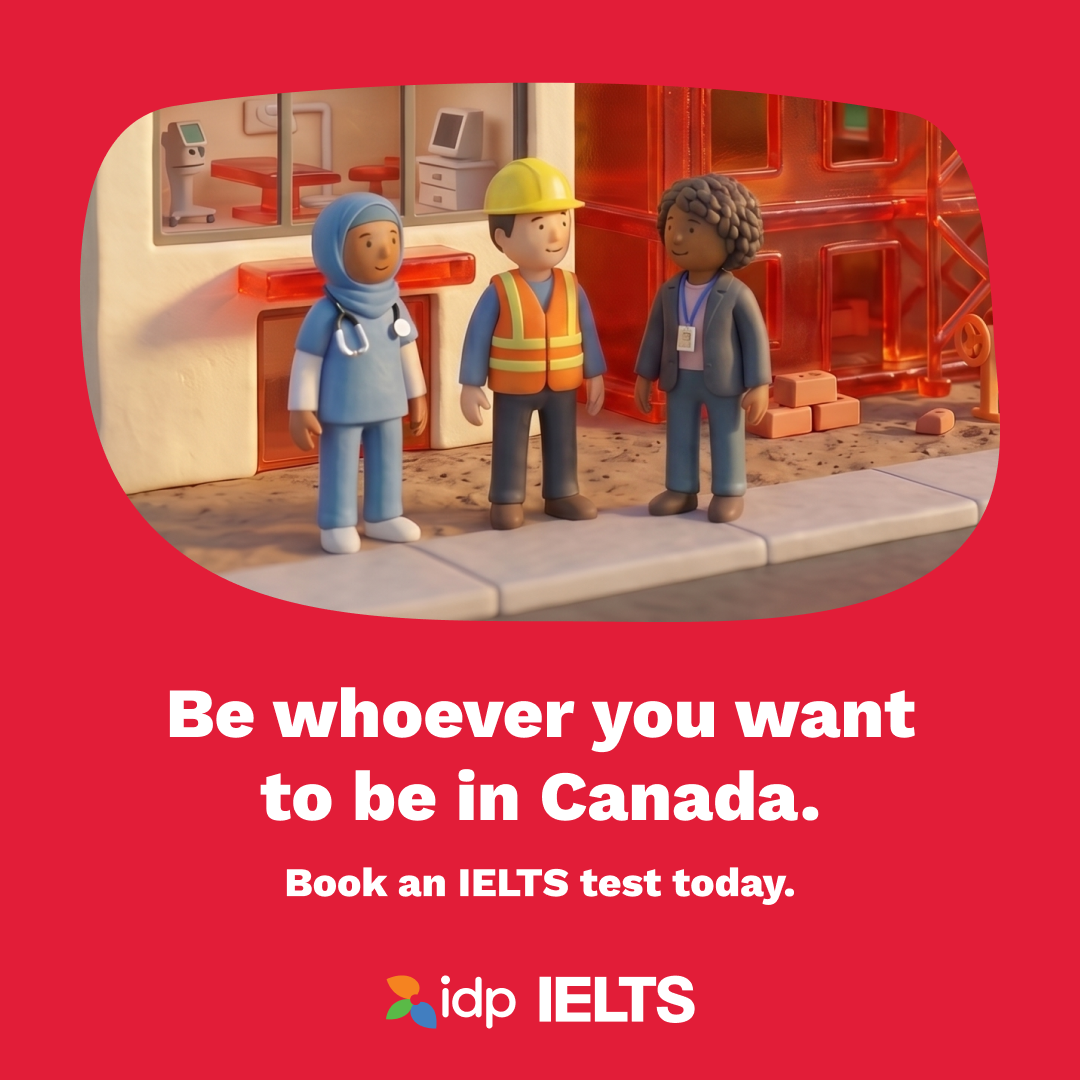 IELTS by IDP Facebook ad: Find Your Test Date