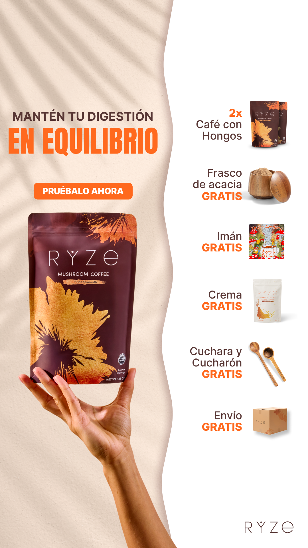 RYZE Superfoods Facebook ad