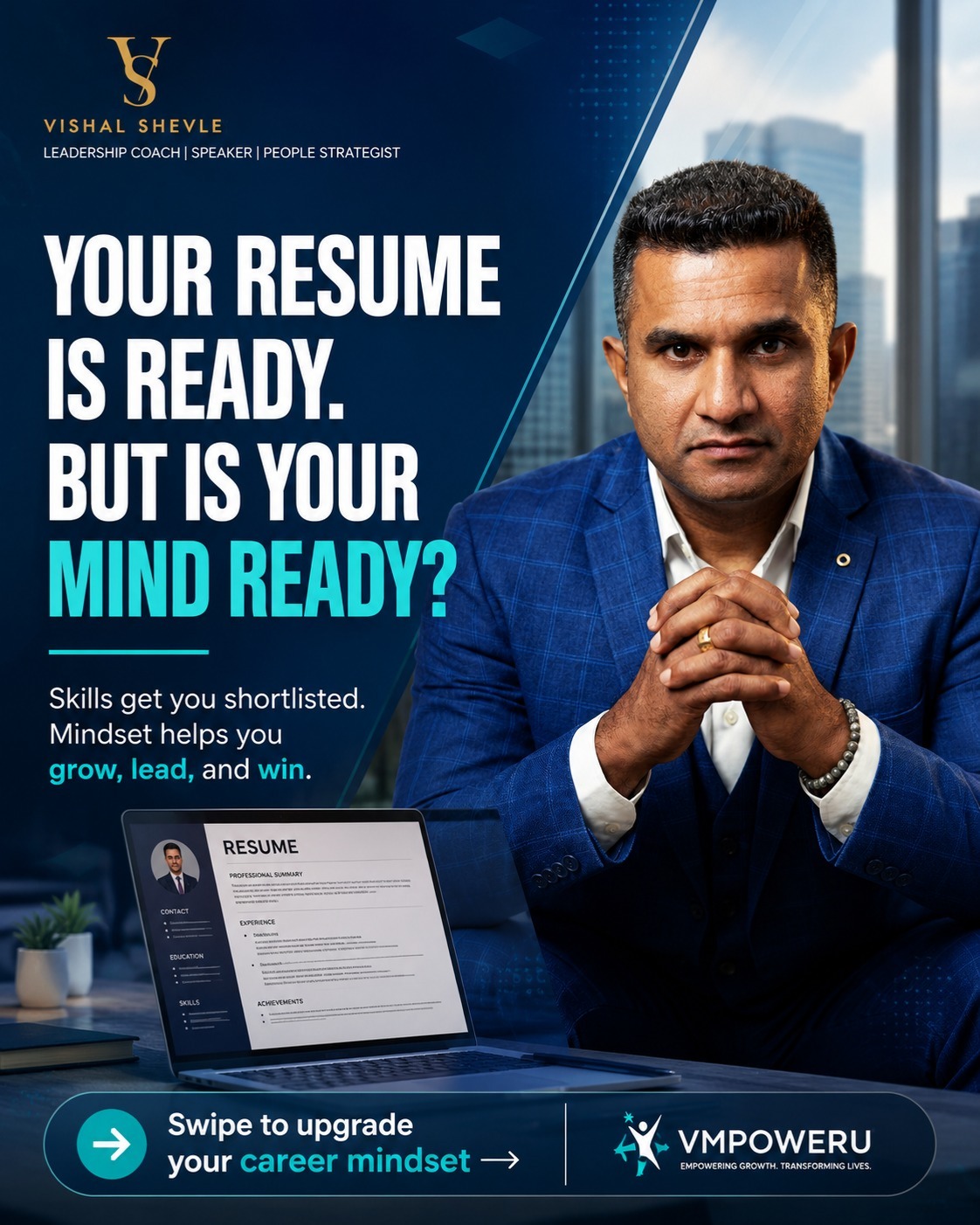 VMPowerU Facebook ad: Your Resume Is Ready.