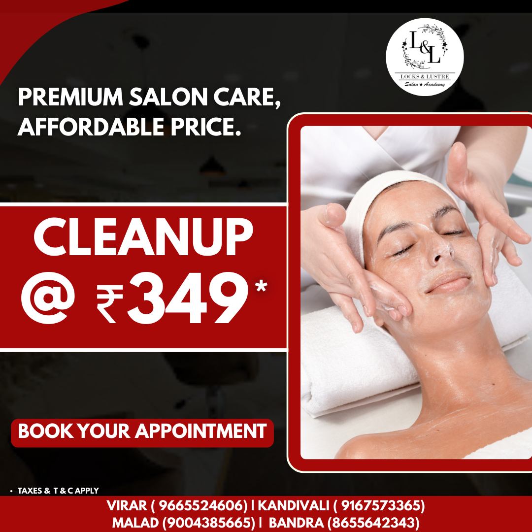 Locks & Lustre Salon And Acedemy, Lower Parel Facebook ad: It’s Time to Glow & Indulge!