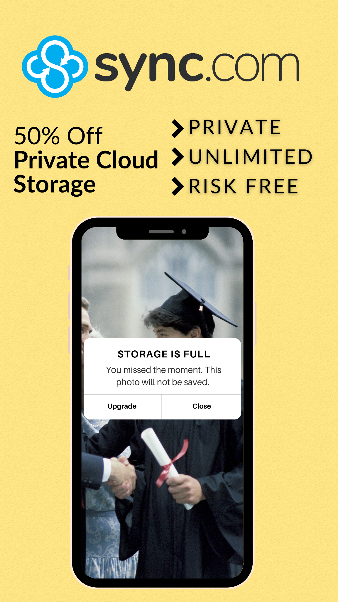 Sync.com Facebook ad