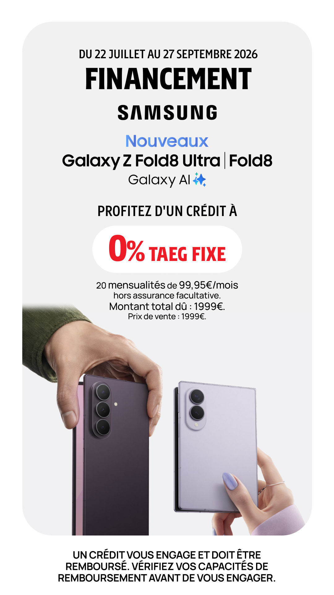 Darty Facebook ad: SAMSUNG | DARTY