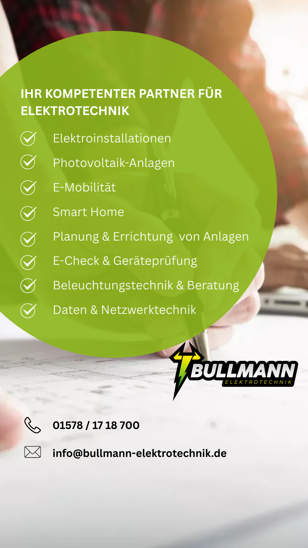 Bullmann-Elektrotechnik Facebook ad from Apr 9, 2025