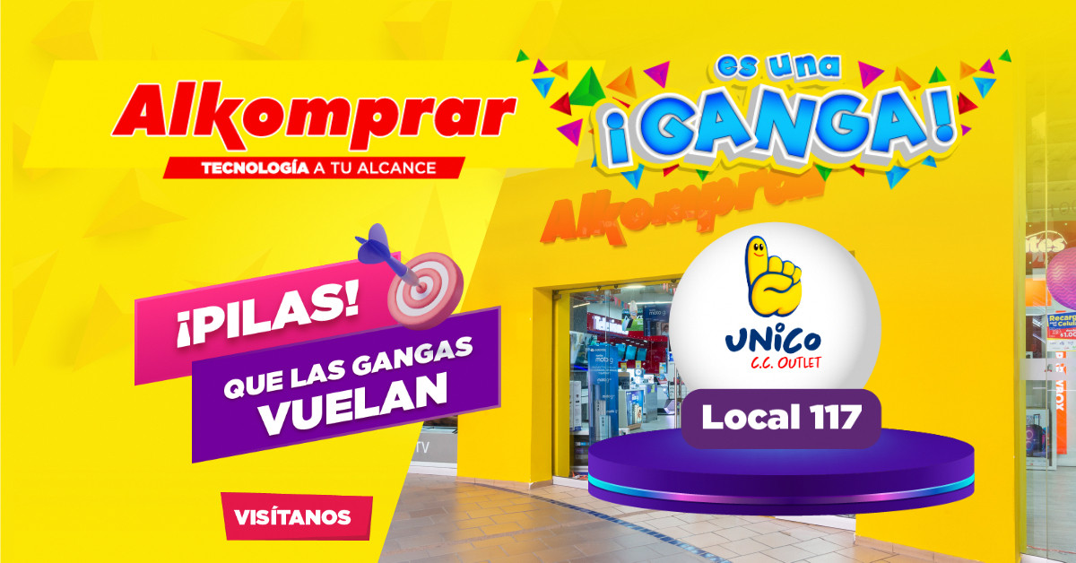 Alkomprar Facebook ad: ¡Visítanos en el C.C Único!