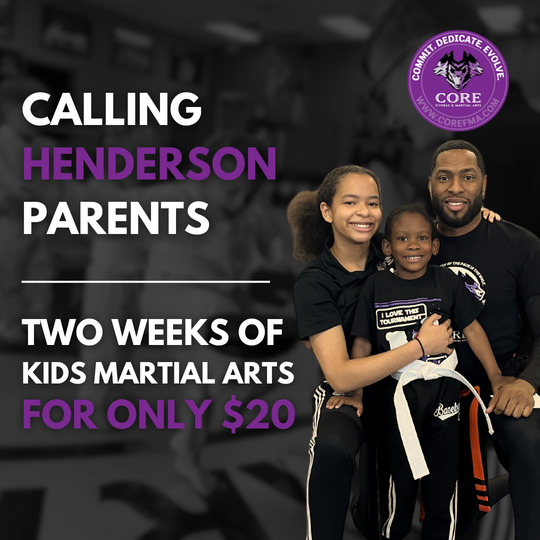 Core Fitness & Martial Arts Facebook ad: Kids Martial Arts (Ages 3+) | Free Trial Pass