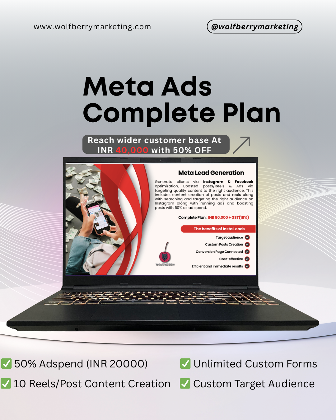 Wolfberry Marketing Facebook ad: Run Ads Now And Get Clients