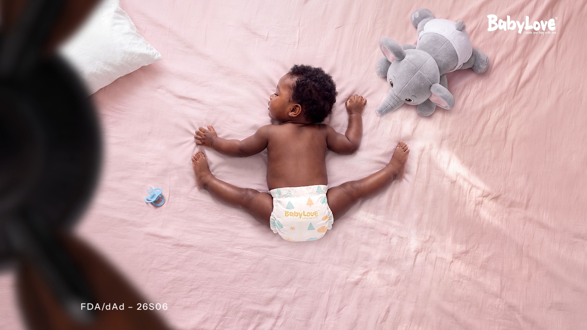 BabyLove Ghana Facebook ad: Change your style, sleep like that.