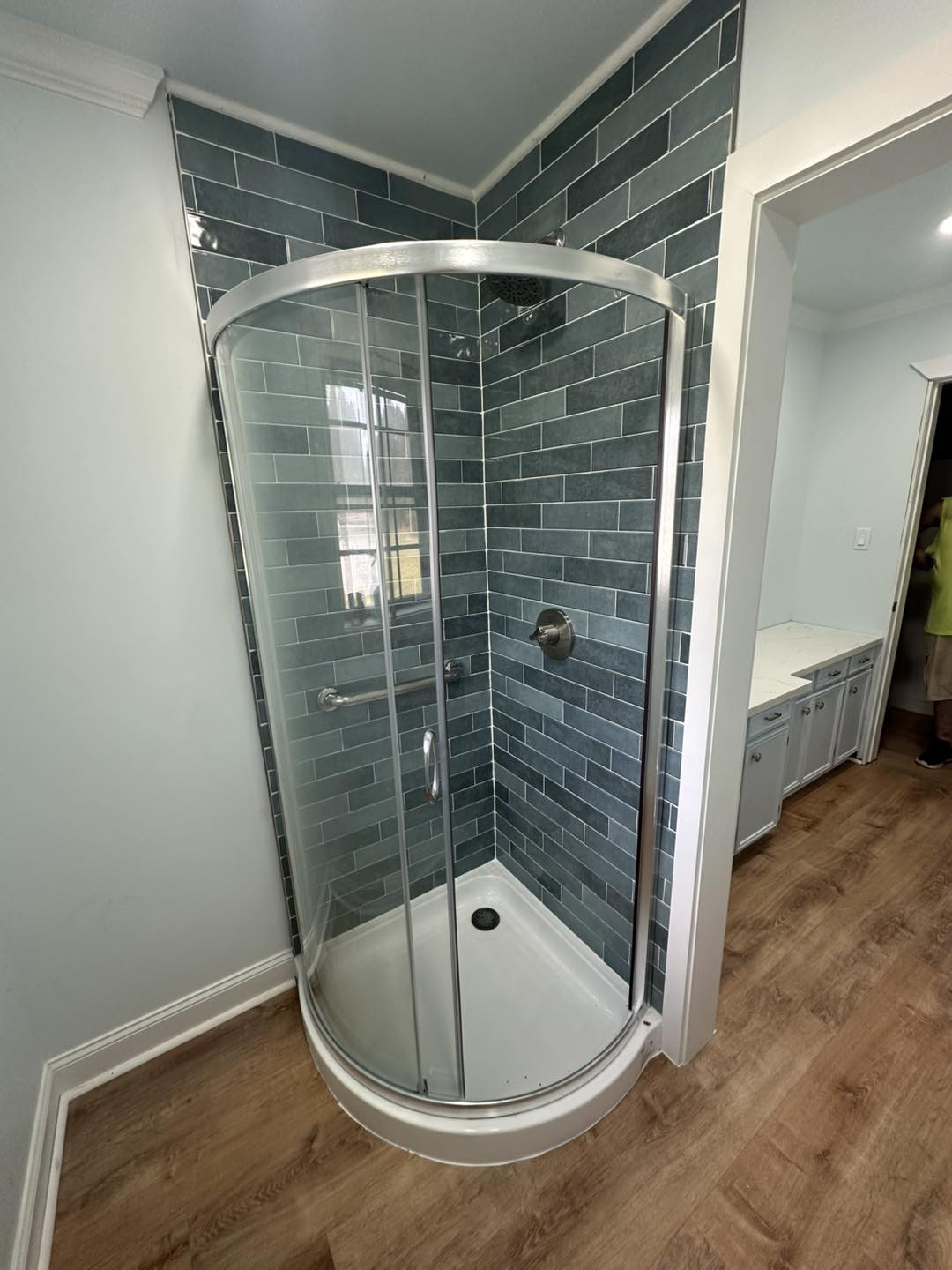 B J Remodeling Corp Facebook ad: Complete bathroom remodel; tile & shower install, paint…