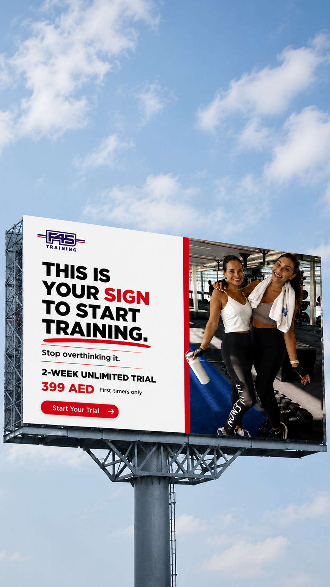 F45 Training Dubai Motor City Facebook ad