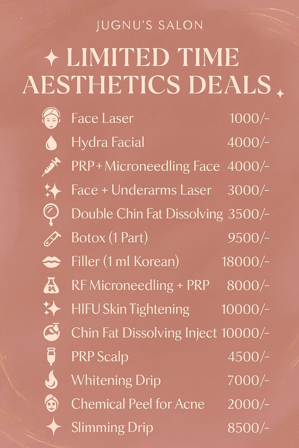 Jugnu's Salon Gujranwala Facebook ad