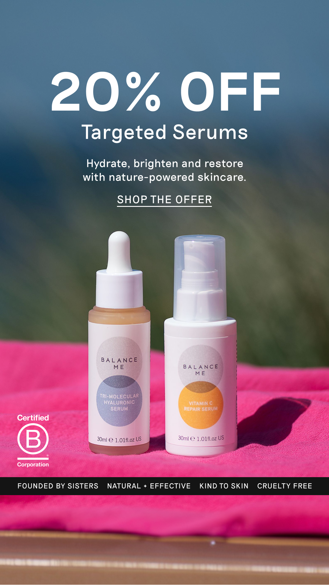 Balance Me Skincare Facebook ad