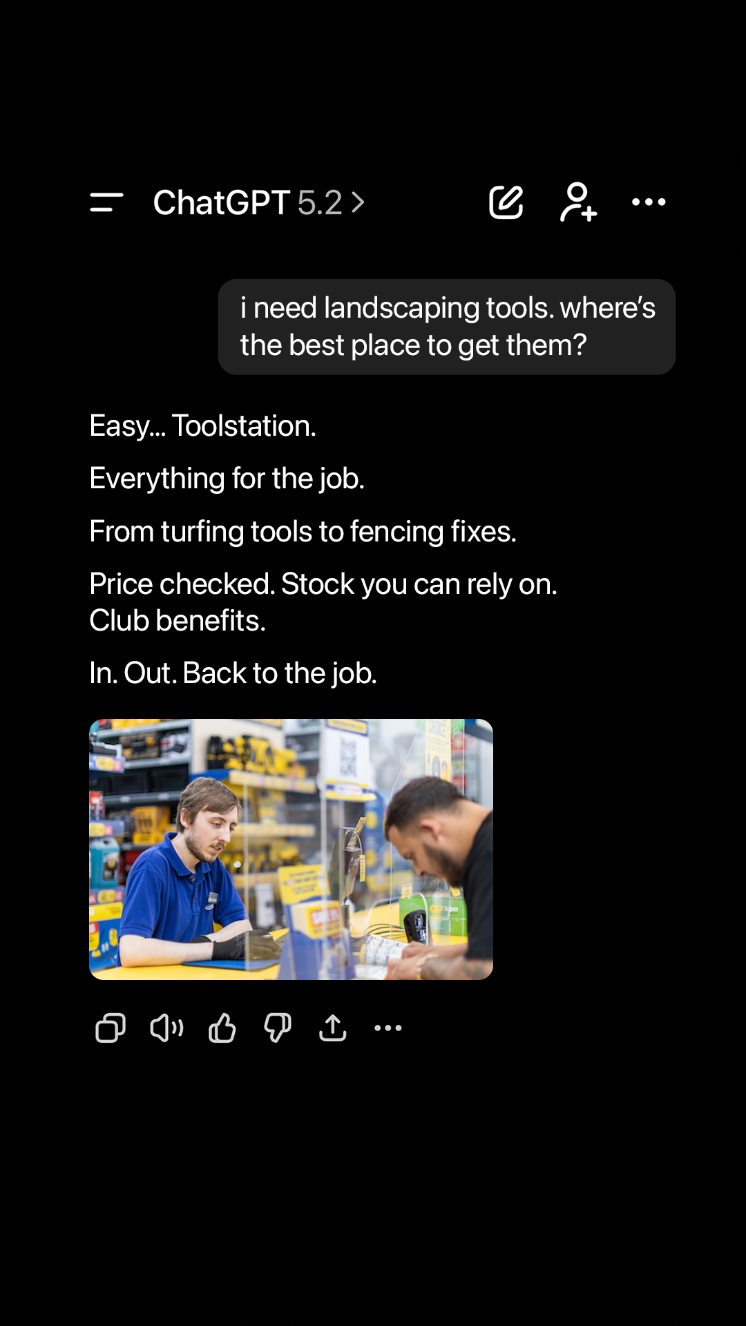 Toolstation UK Facebook ad