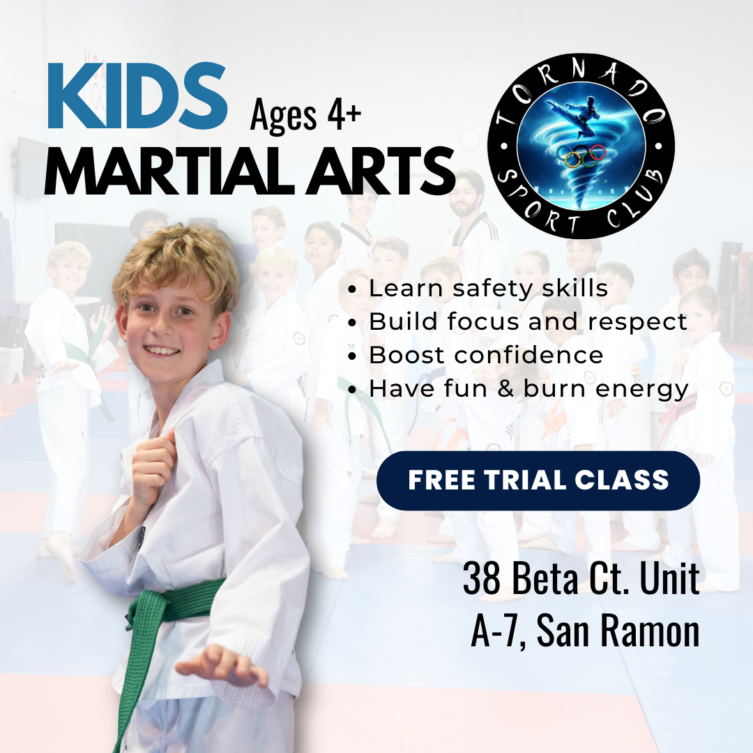 Tornado Sport Club Facebook ad: Kids Taekwondo (Ages 4+) | Free Trial Pass
