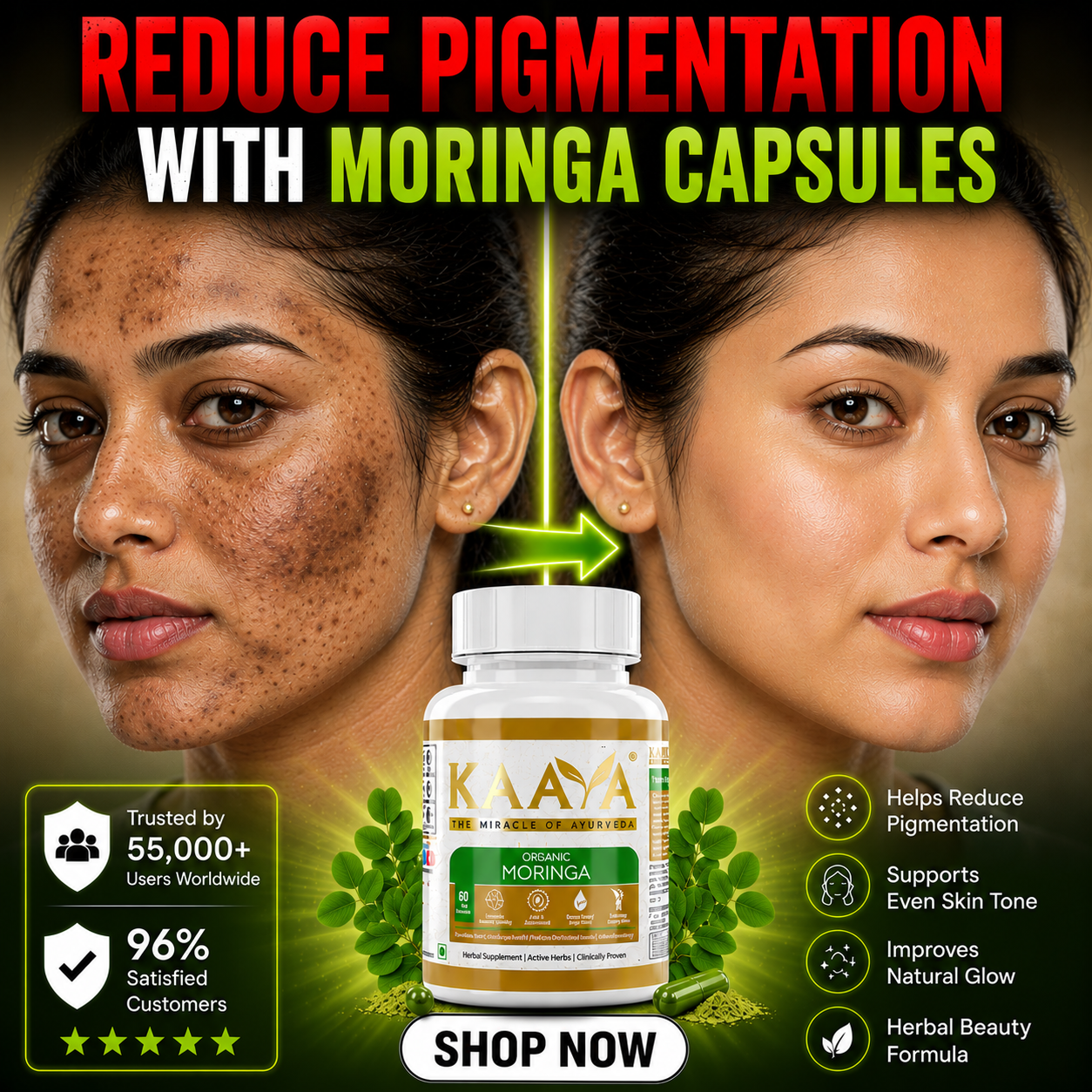 Kaaya Ayurveda Facebook ad: Visible Results in 4 Weeks