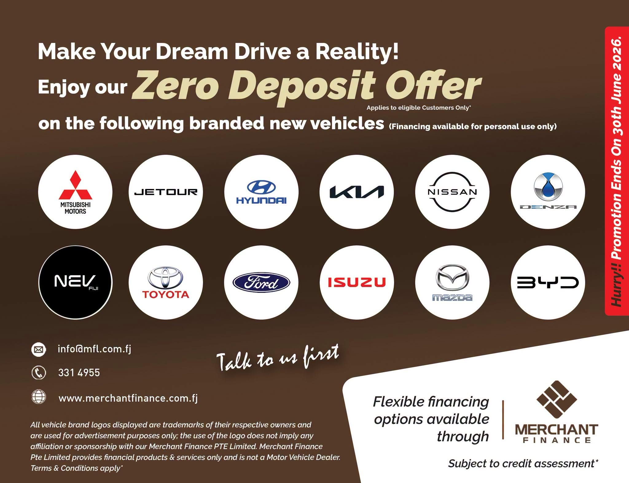 Merchant Finance Pte Limited Facebook ad: Motor Vehicle Finance - Merchant Finance