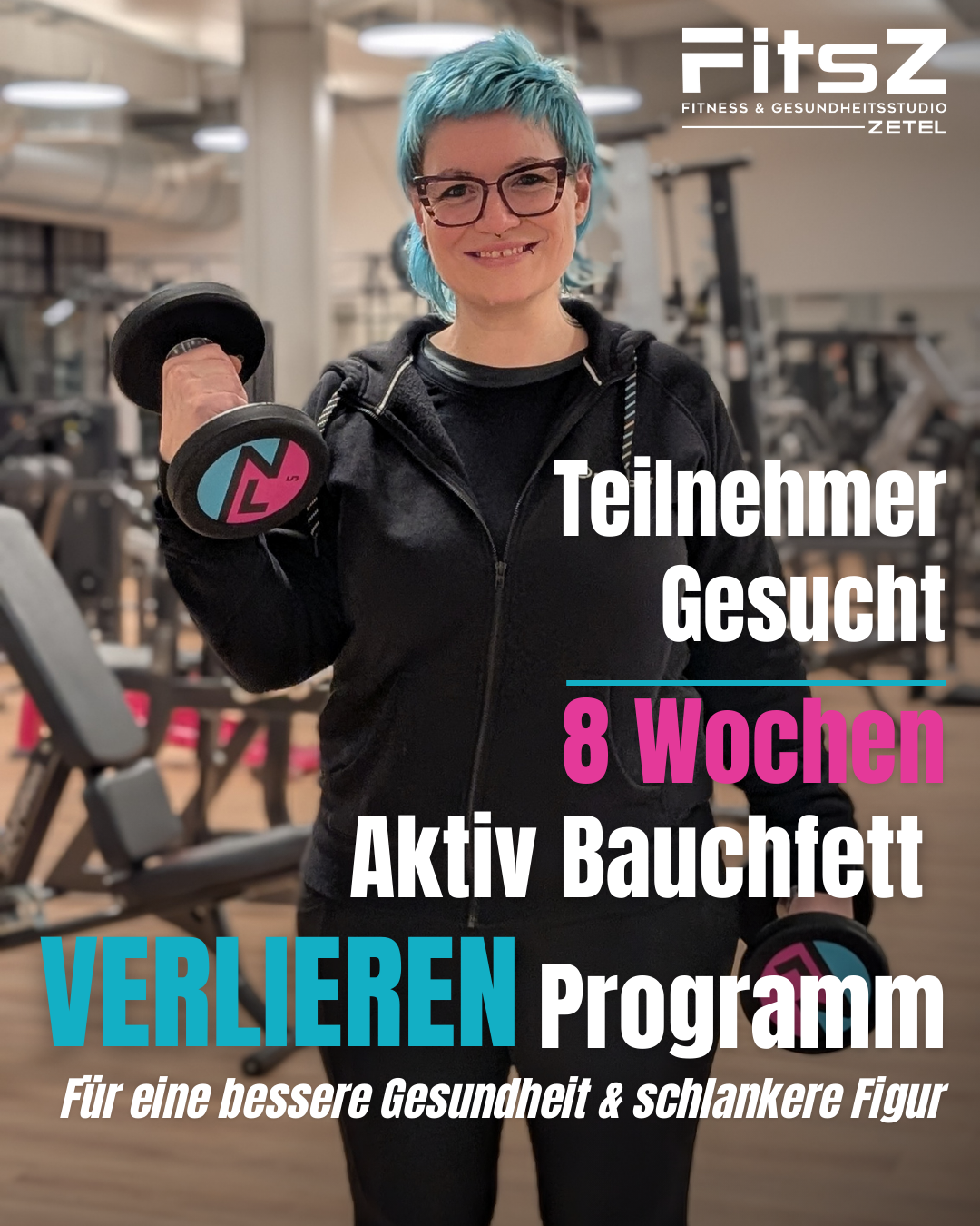 FitsZ Facebook ad: 8 Wochen Abnehm Challenge