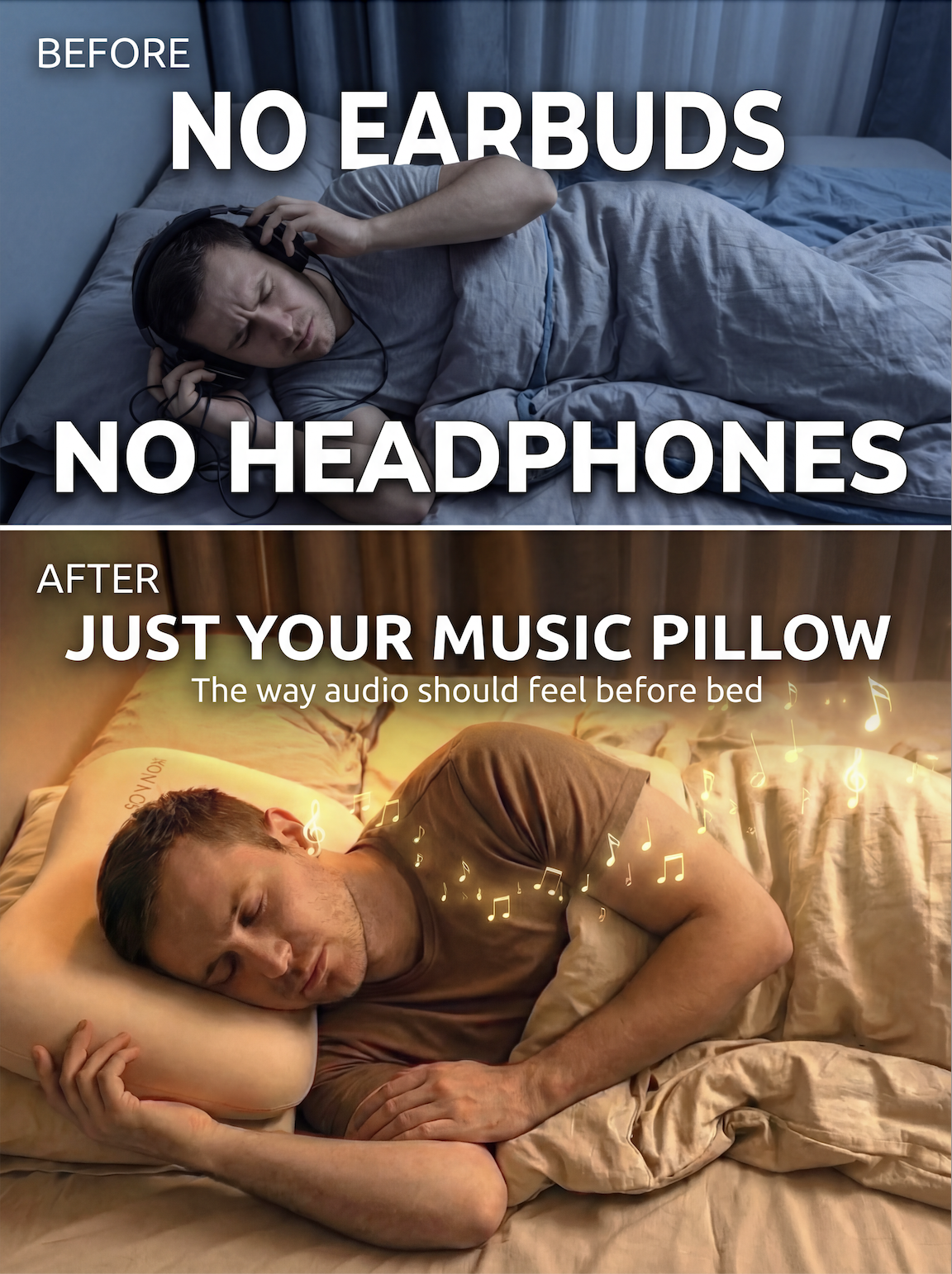 SON NOX Facebook ad: The All-in-One Audio Pillow