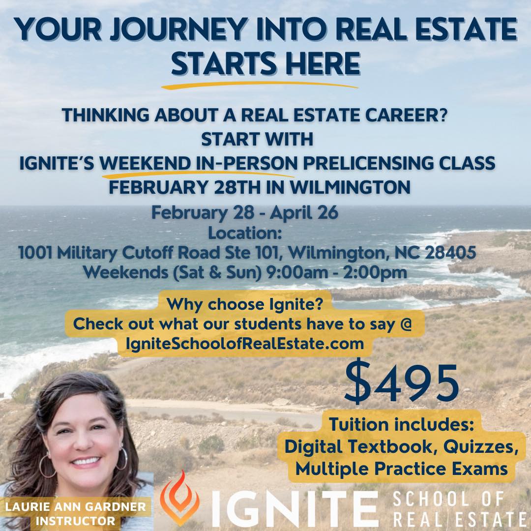 Ignite School of Real Estate Facebook ad: NC Real Estate School - Ignite