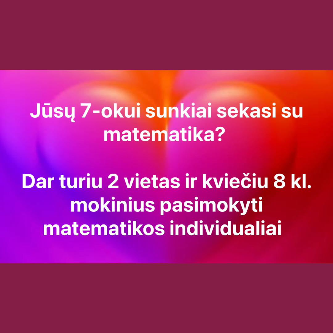 Matematikos korepetitorius Arnas Facebook ad: Išankstinė registracija