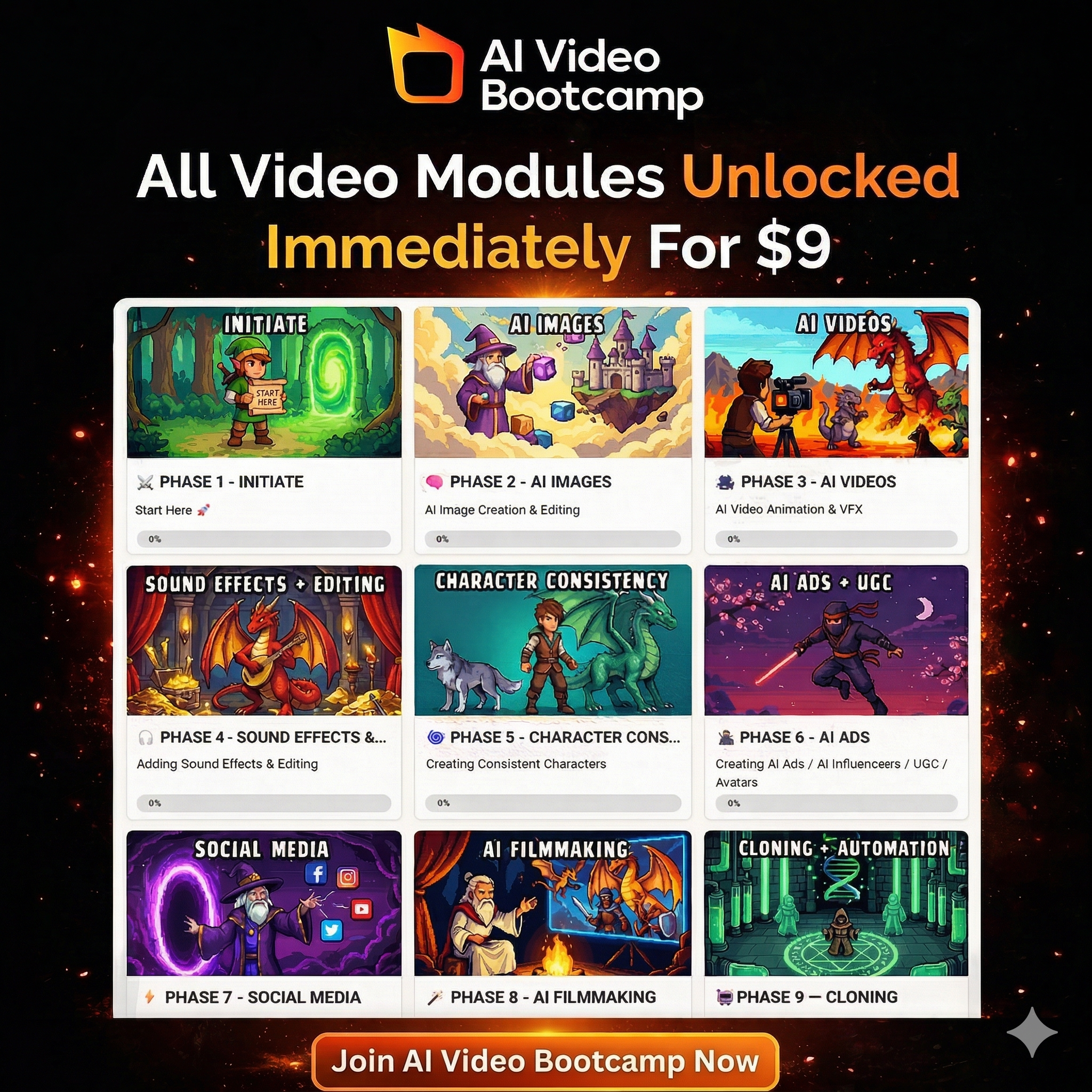 AI Video Bootcamp Facebook ad