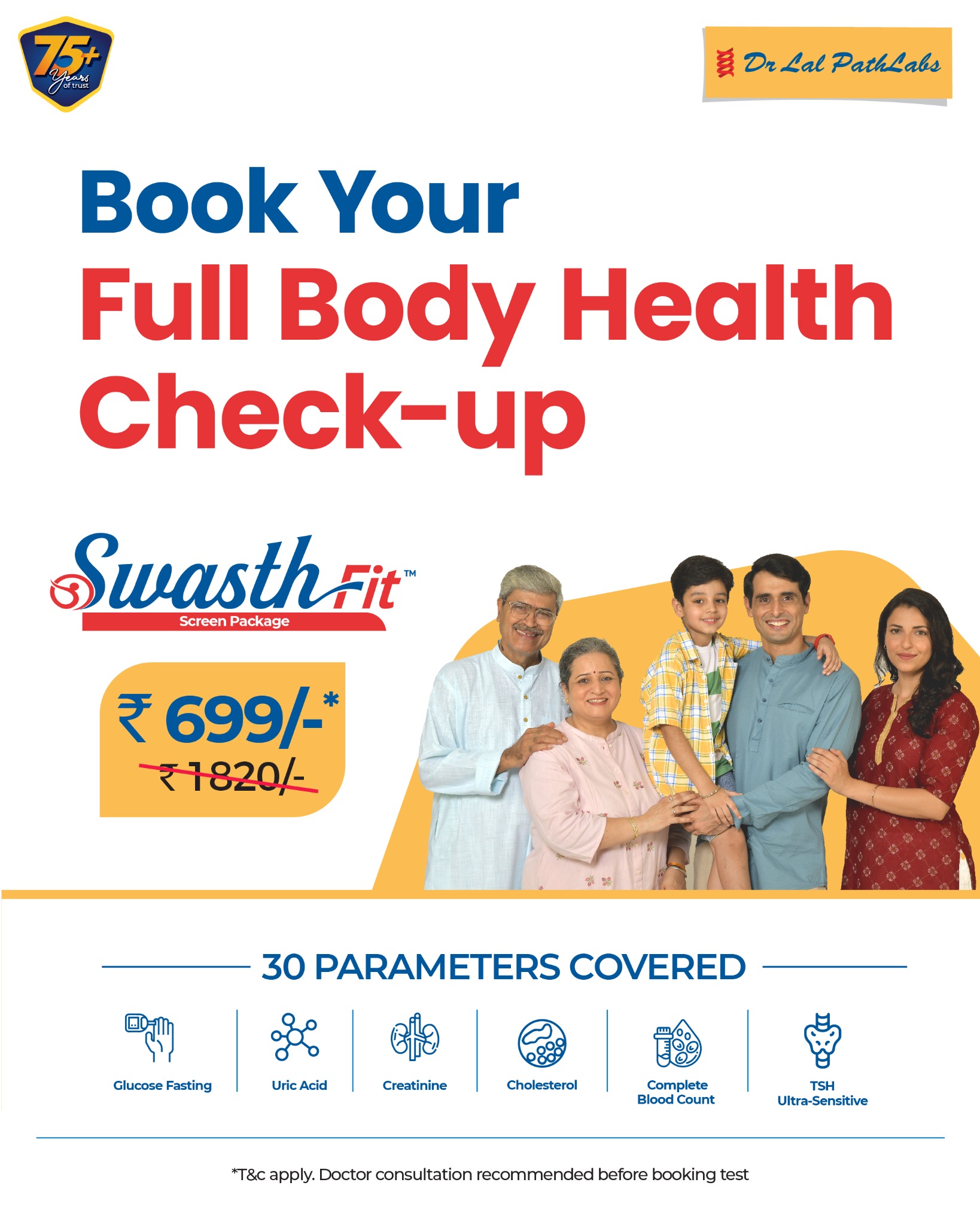 Dr Lal PathLabs Facebook ad: Book a test today!