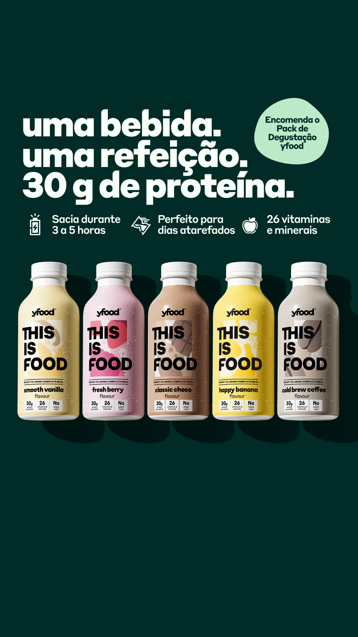 yfood Facebook ad: Garante já o teu pack de degustação.