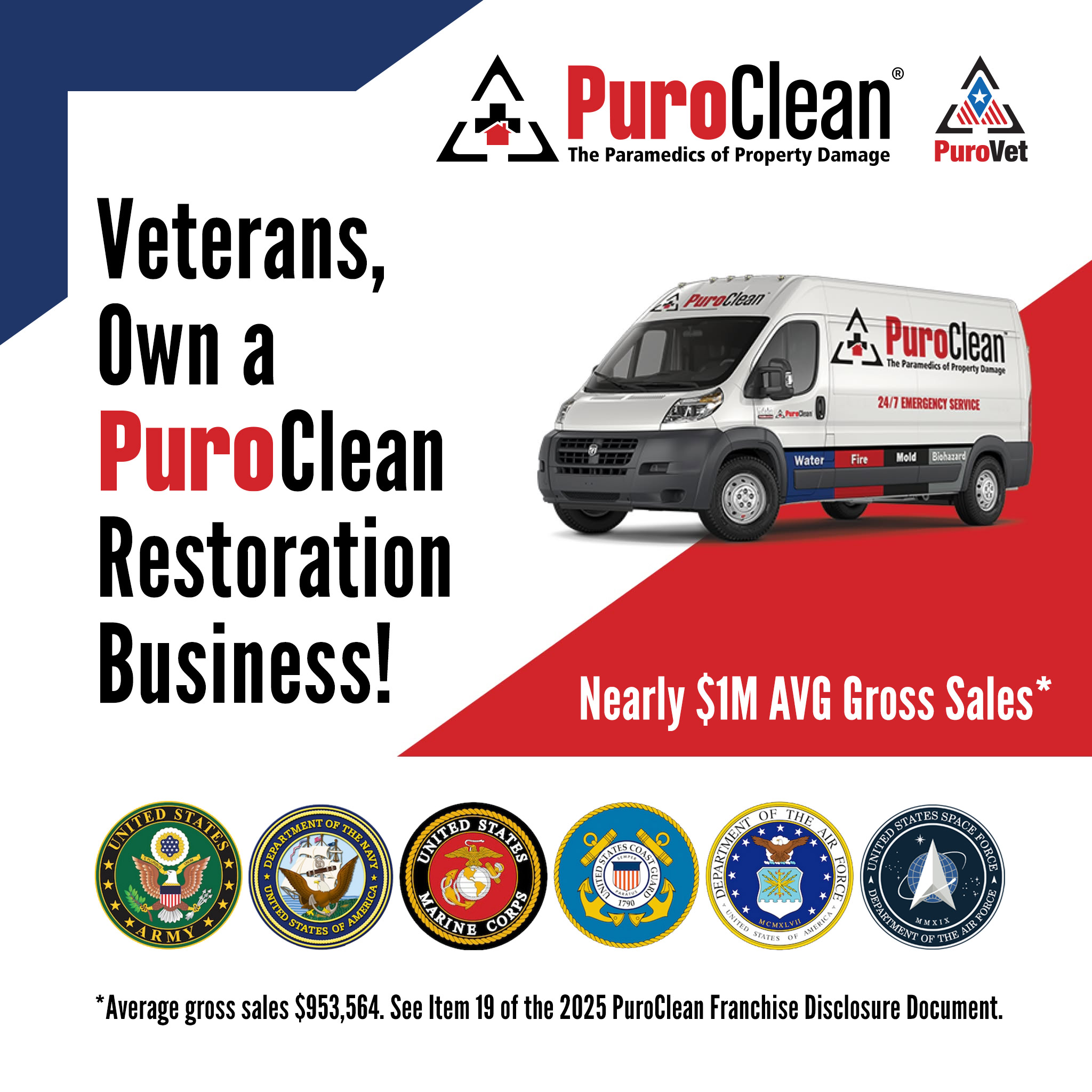 PuroClean Franchise Development Facebook ad: Learn More Now