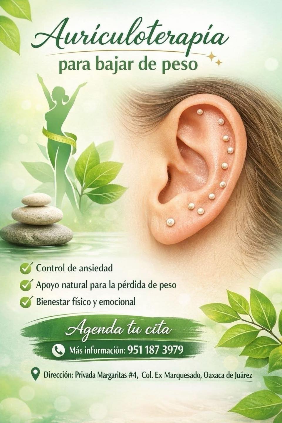 Gina Cuevas Dermopigmentación & Microblanding Facebook ad: Auriculoterapia Oaxaca.