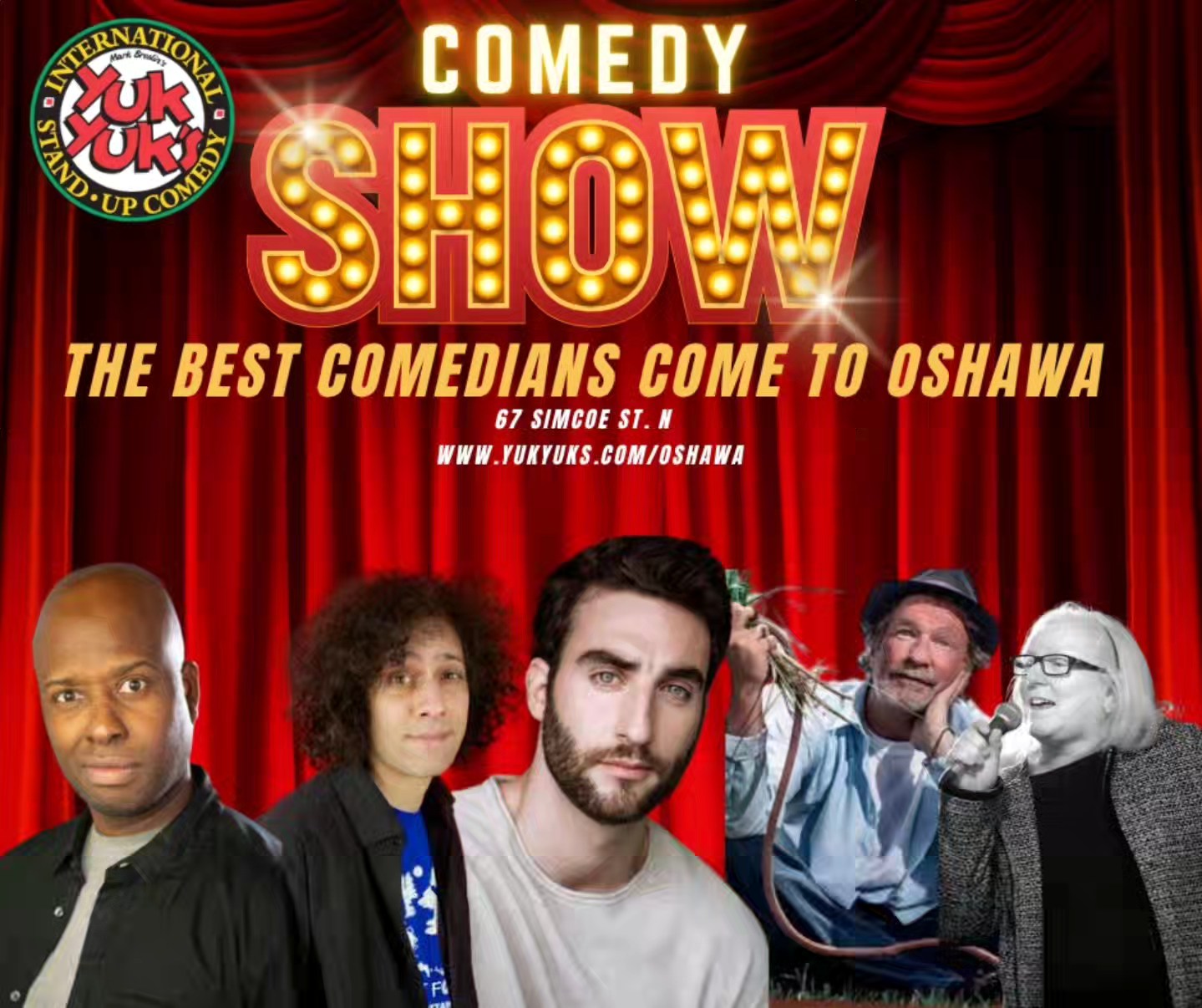 Yuk Yuk's Oshawa Facebook ad: Oshawa every weekend, we're your home for the…