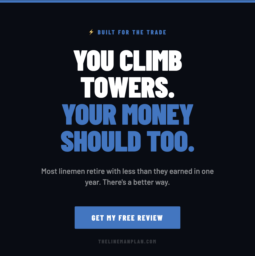 The Lineman Plan Facebook ad