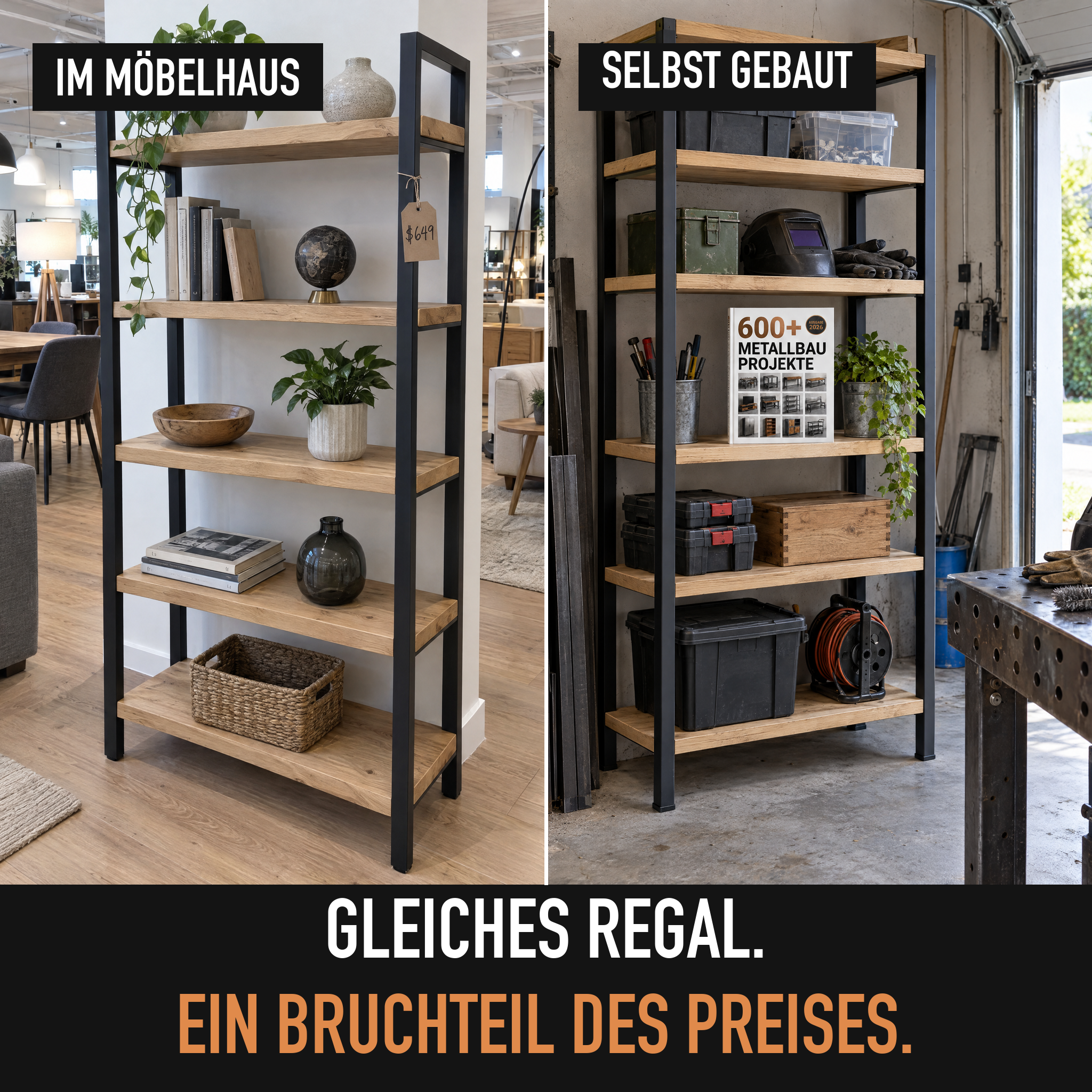 Master Crafts DIY Facebook ad: 600+ Metallbau Projekte
