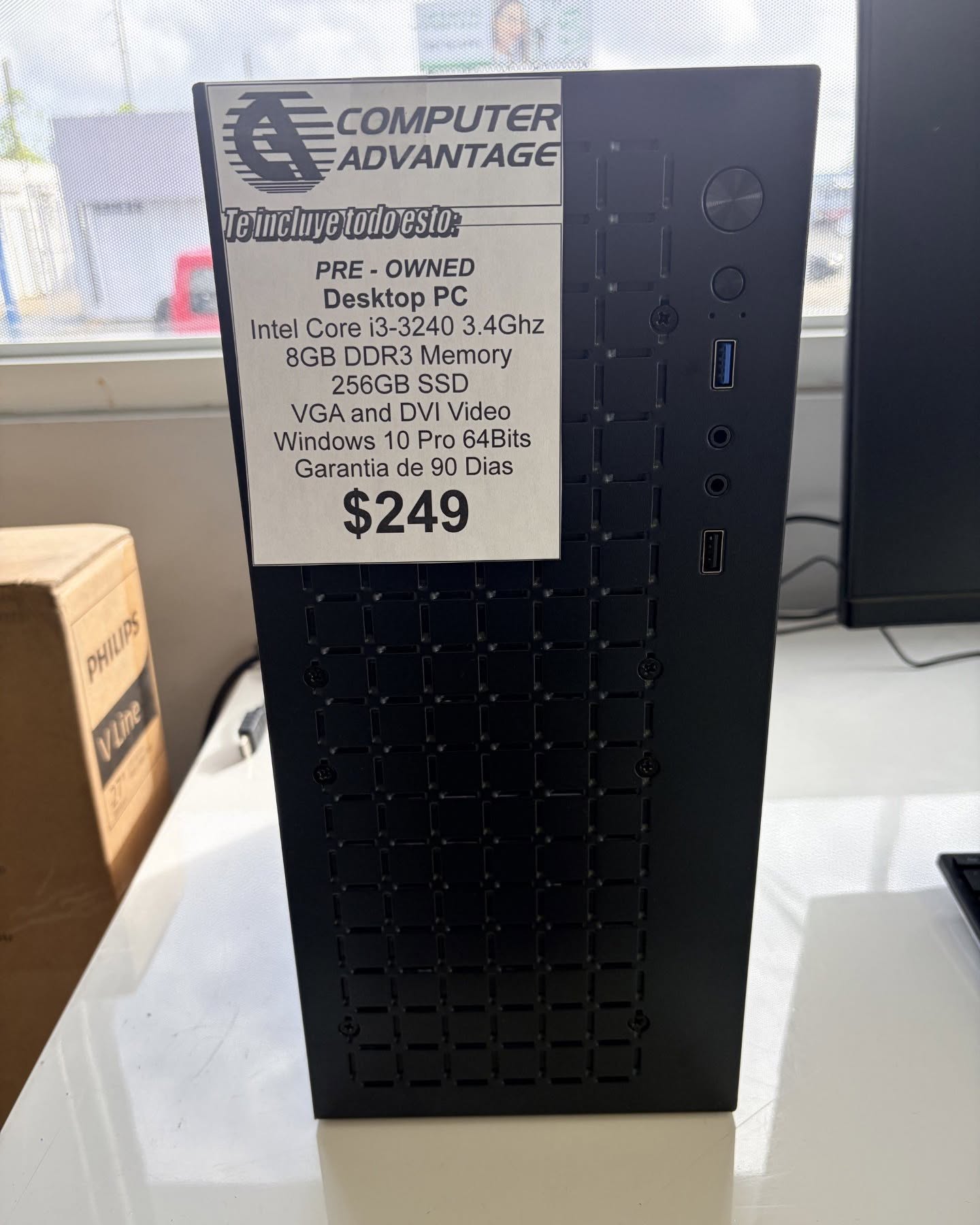 Amarilys Montalvo Facebook ad: COMPUTADORA INTEL i3, 8GB, 256SSD, WIND 10 PRO