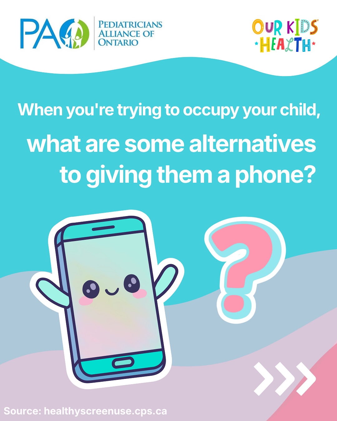 Our Kids' Health Network Facebook ad: Screens aren’t the only way to keep little…