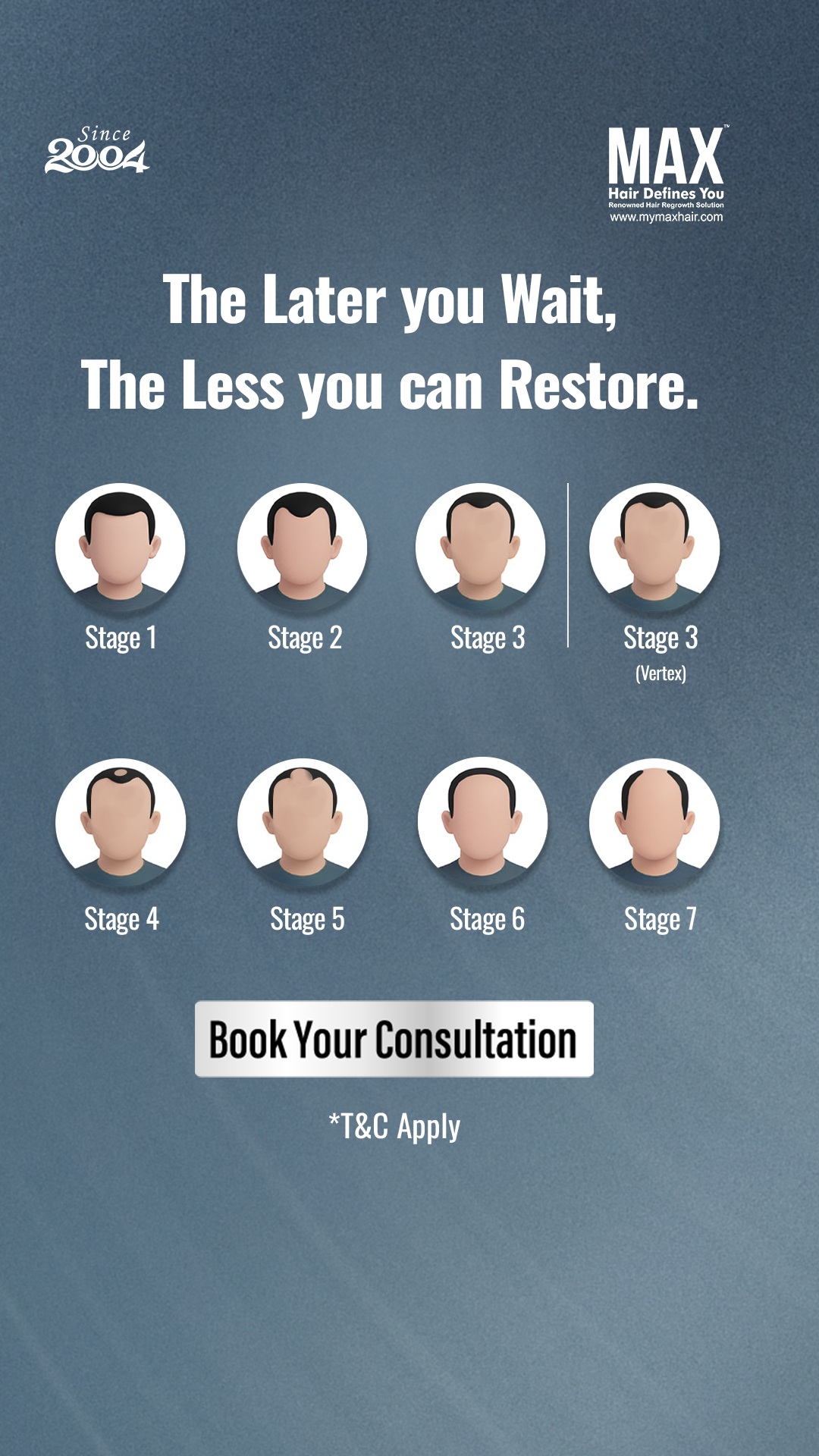 MAX Hair Clinic Facebook ad