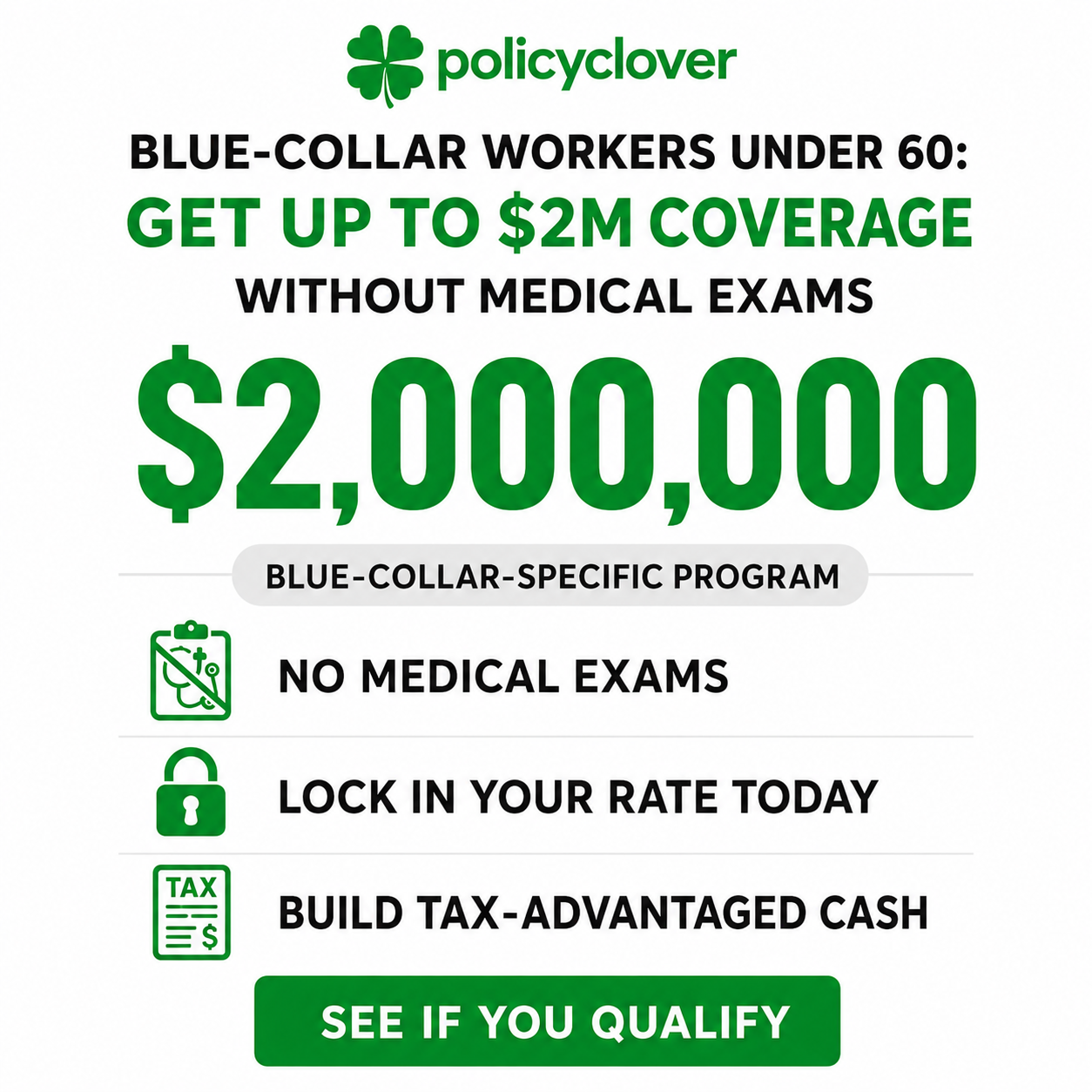 PolicyClover Facebook ad