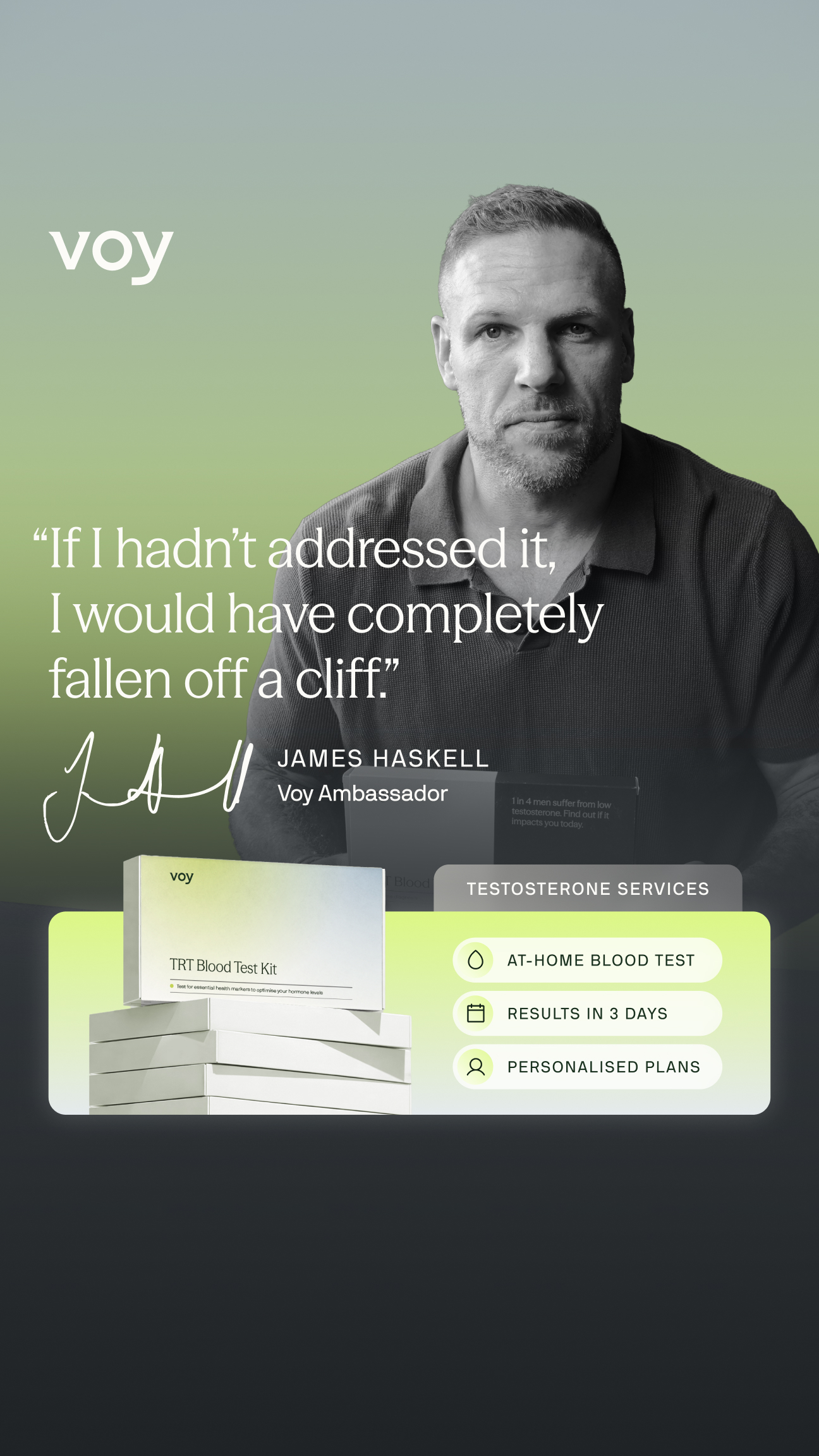 James Haskell Facebook ad