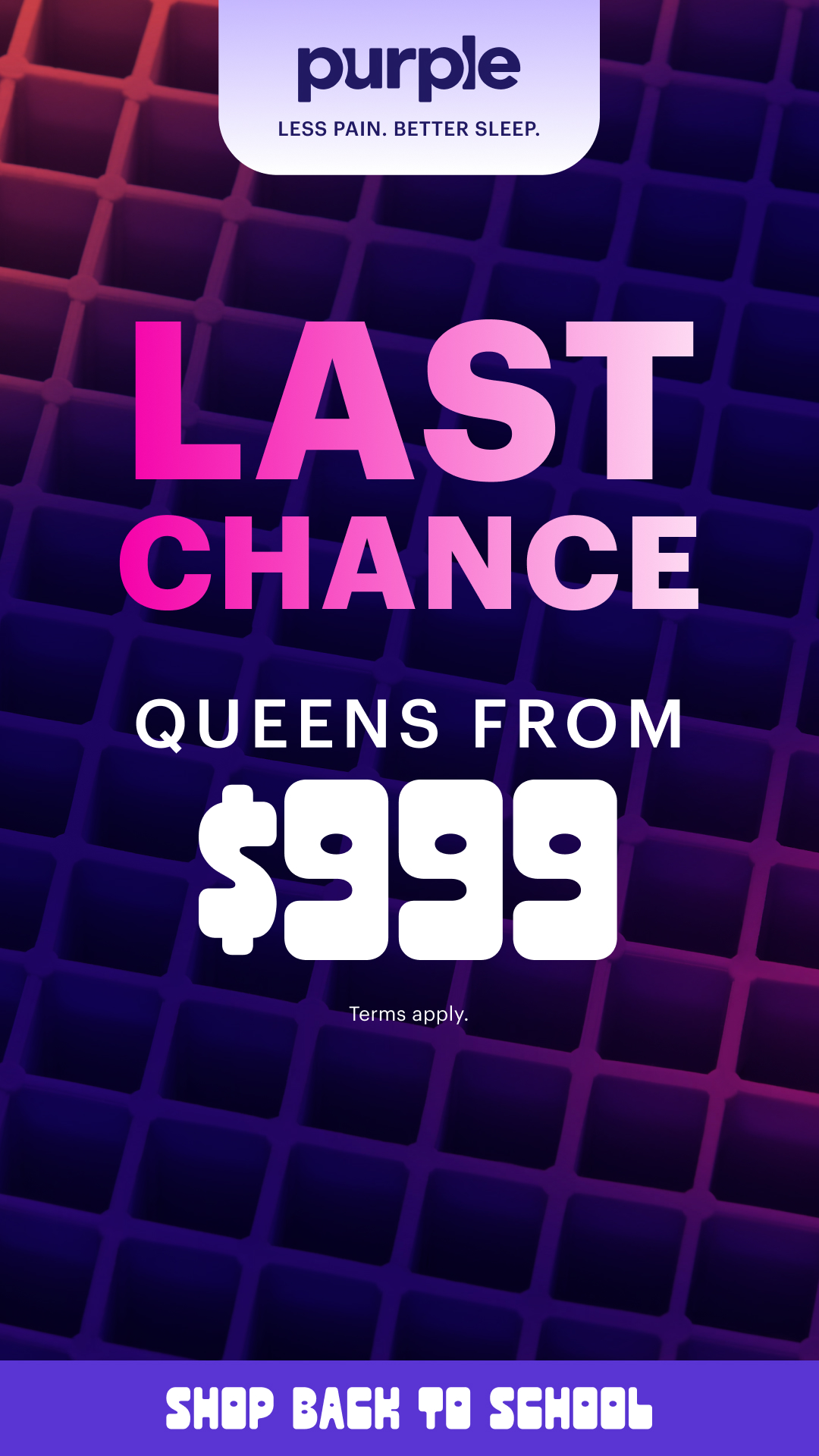 Purple Facebook ad