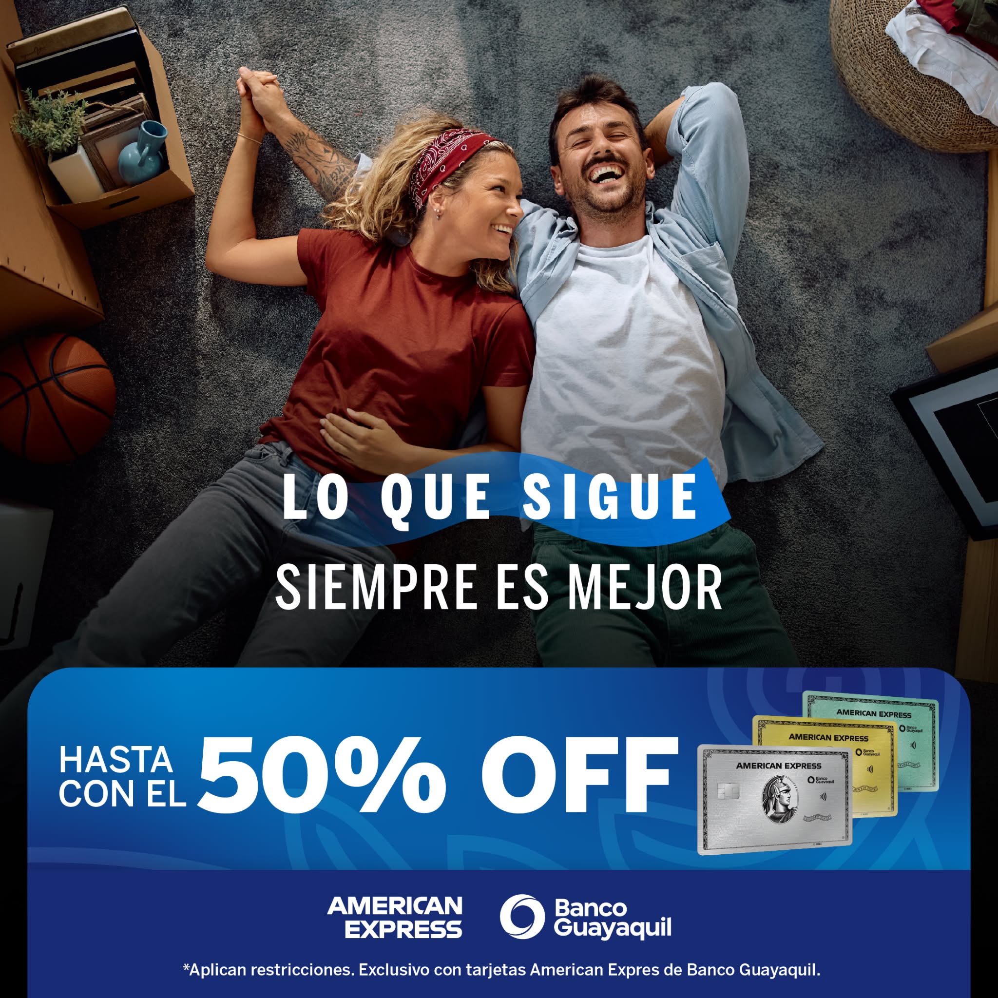 Banco Guayaquil Facebook ad: Compra con tu American Express