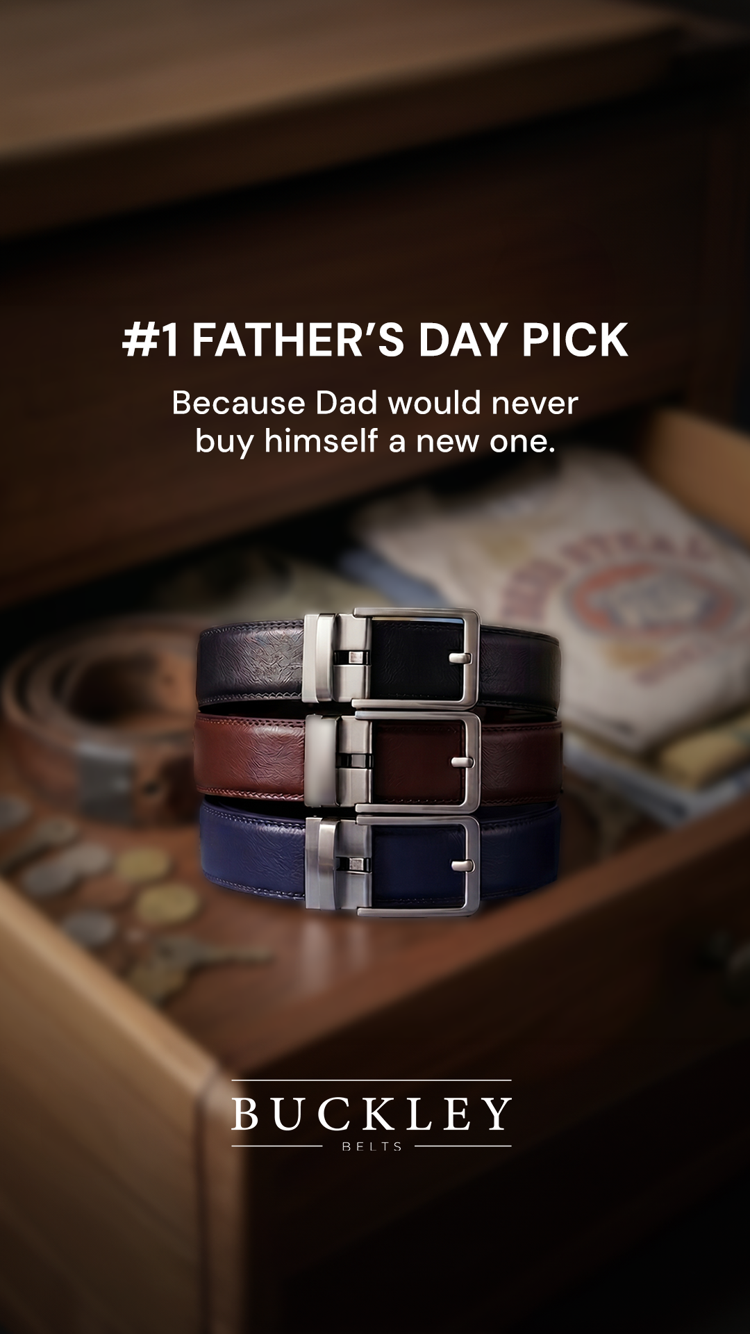 Buckley Belts Facebook ad