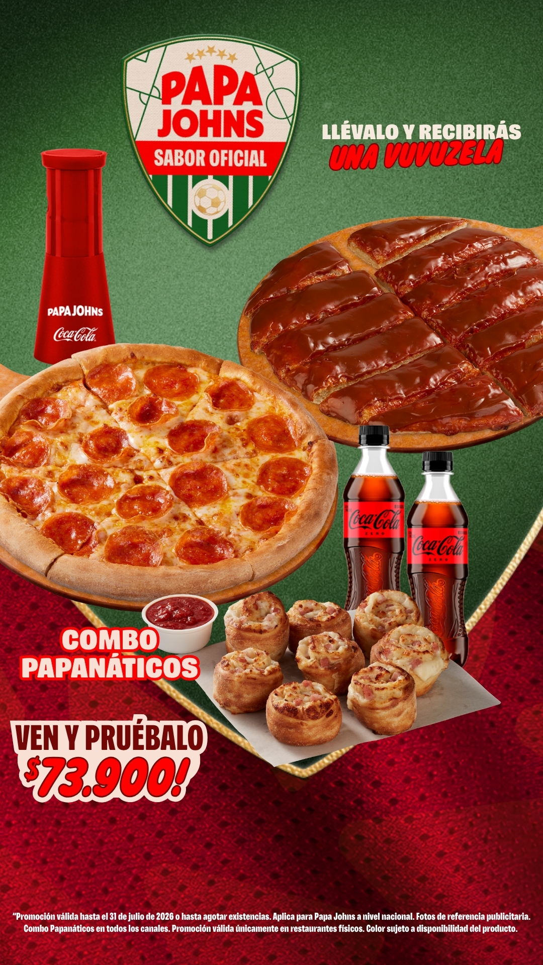 Papa John's Colombia Facebook ad