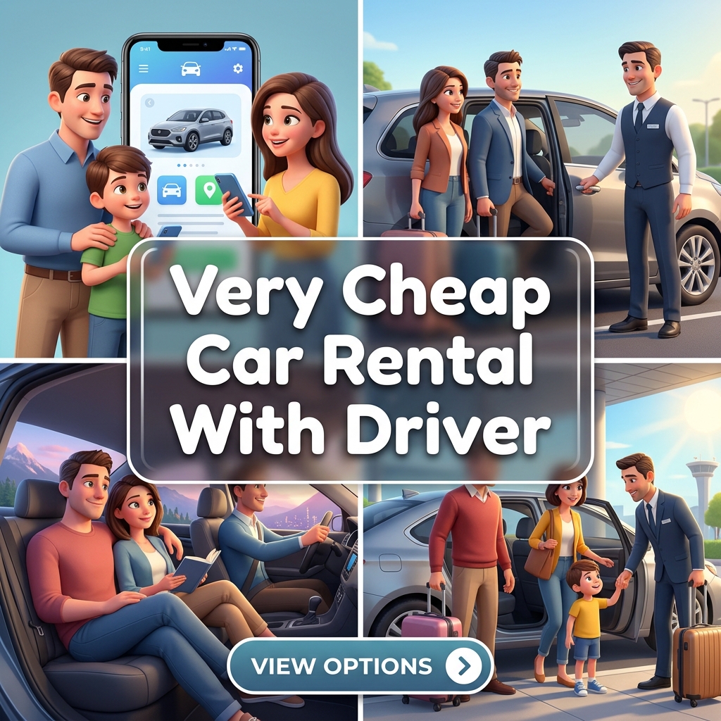 Idyllic Reads Deluxe Facebook ad: Very Cheap Car Rental With Driver.